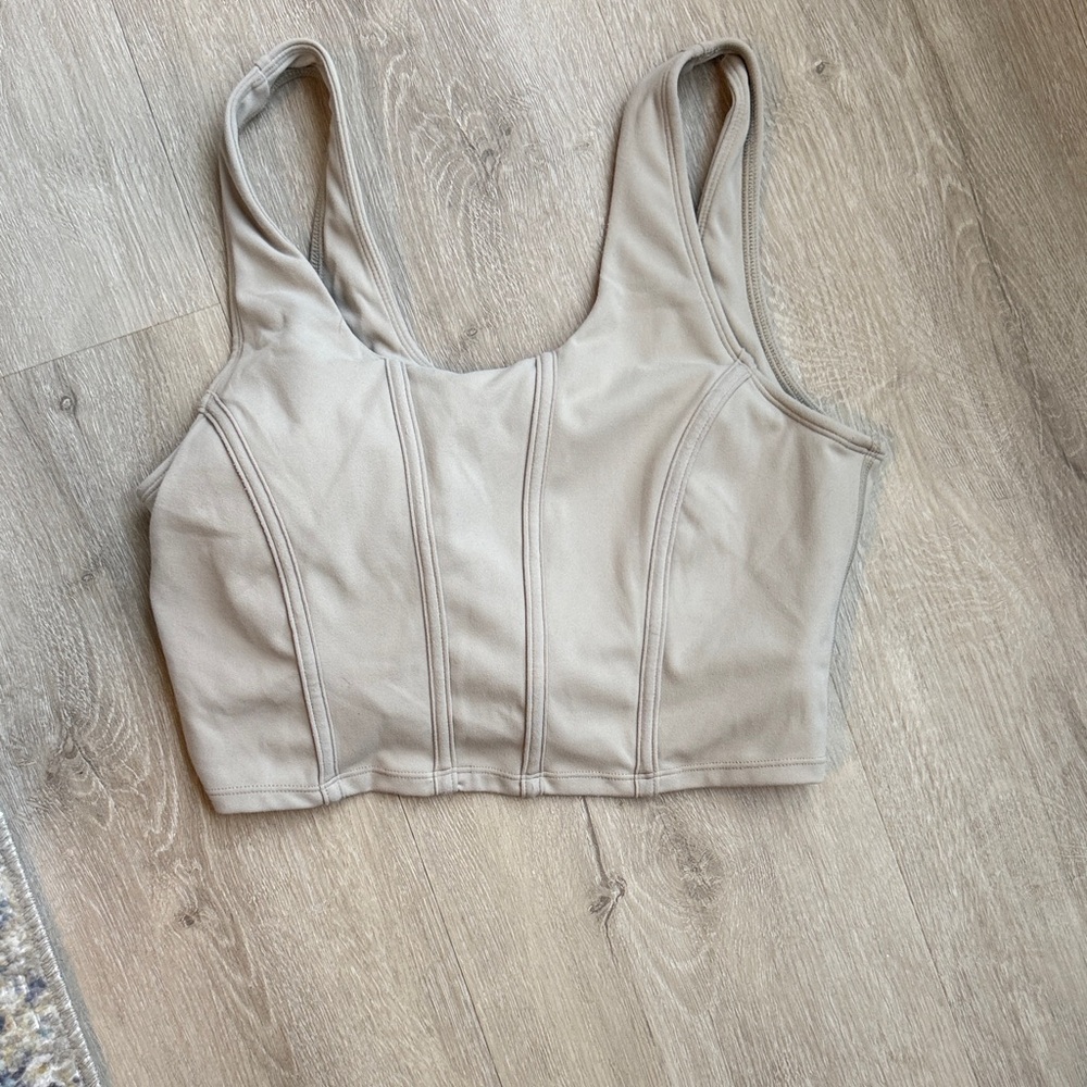 PTULA Beige corset sports  Crop Top
